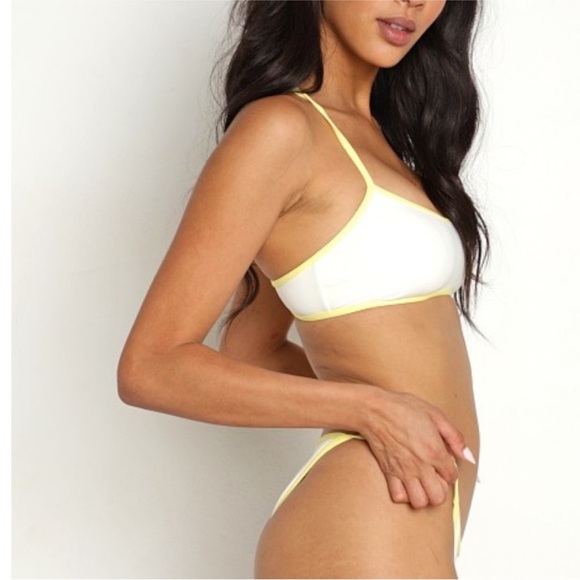 L*Space Pamela Bikini Top Cream/Lemon Drop and Tommy bottom NWT - Picture 8 of 11